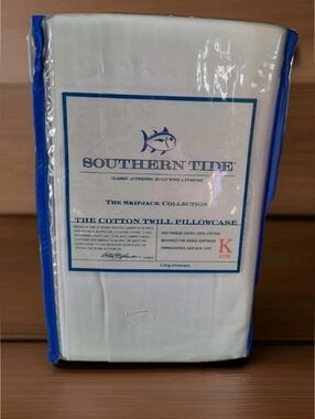 New Southern Tide King pillow cases Skipjack color White
